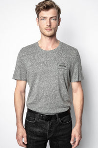 ZHORS LIGNE GRIS TED CV BLASON TEE-SHIRT PRINT