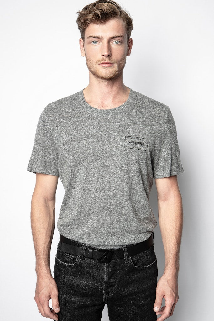 ZHORS LIGNE GRIS TED CV BLASON TEE-SHIRT PRINT
