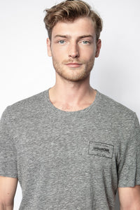 ZHORS LIGNE GRIS TED CV BLASON TEE-SHIRT PRINT