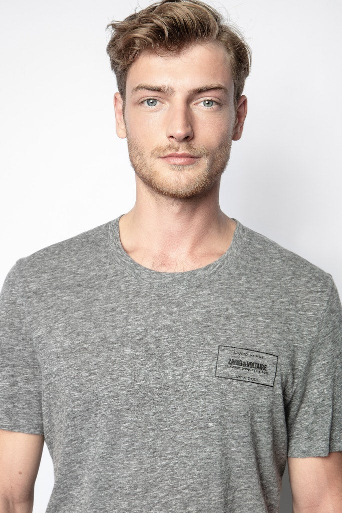 ZHORS LIGNE GRIS TED CV BLASON TEE-SHIRT PRINT