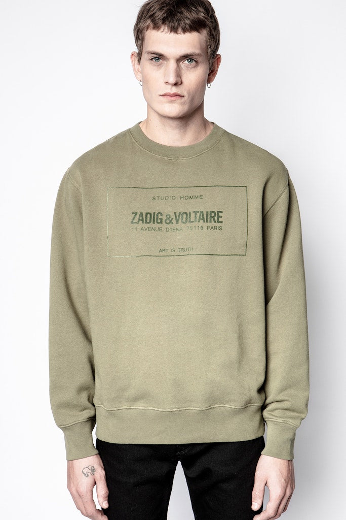 Sweat-shirt Simba Blason - Kaki Clair