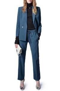 Veste Visko CrÃªpe - Bleu De Gris