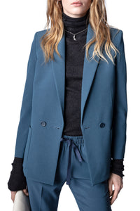 Veste Visko CrÃªpe - Bleu De Gris