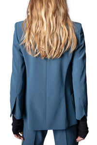 Veste Visko CrÃªpe - Bleu De Gris