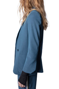 Veste Visko CrÃªpe - Bleu De Gris