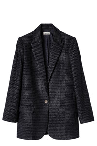 ZHORS LIGNE NOIR VIVA CHECK LUREX VESTE
