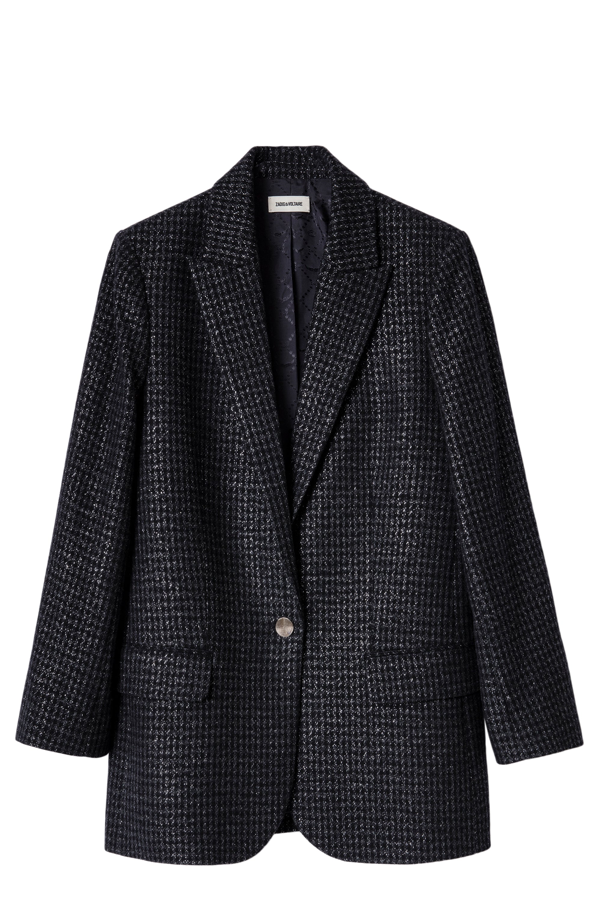 ZHORS LIGNE NOIR VIVA CHECK LUREX VESTE