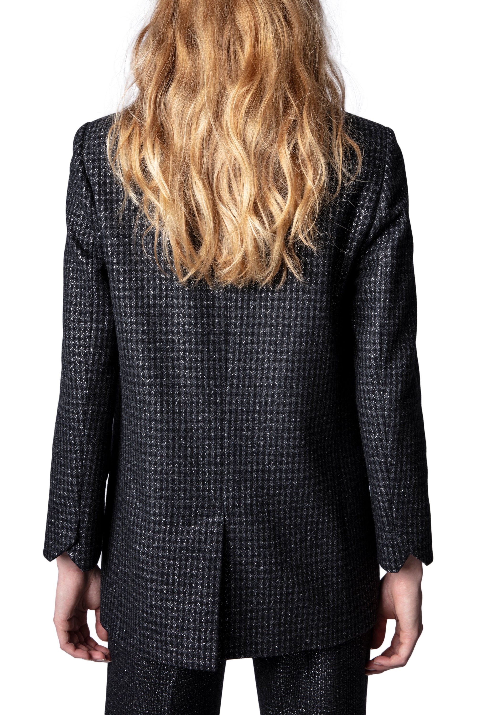 ZHORS LIGNE NOIR VIVA CHECK LUREX VESTE