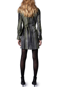Robe Rain Glitter en soie mélangée - Noir