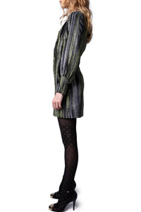 Robe Rain Glitter en soie mélangée - Noir