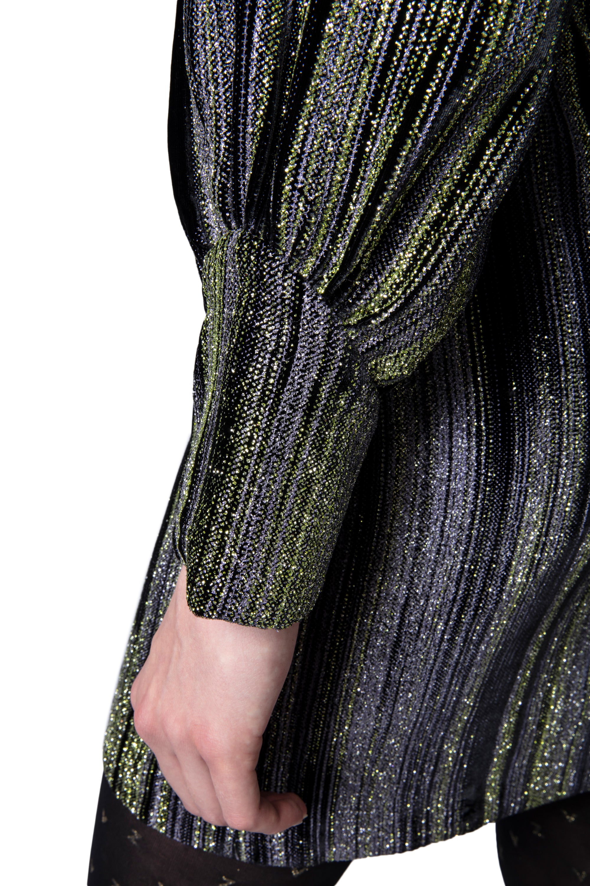 Robe Rain Glitter en soie mélangée - Noir
