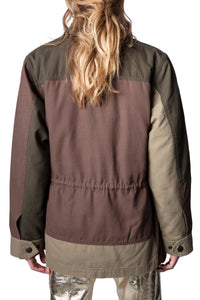 ZHORS LIGNE KAKI KIM PATCH PARKAS