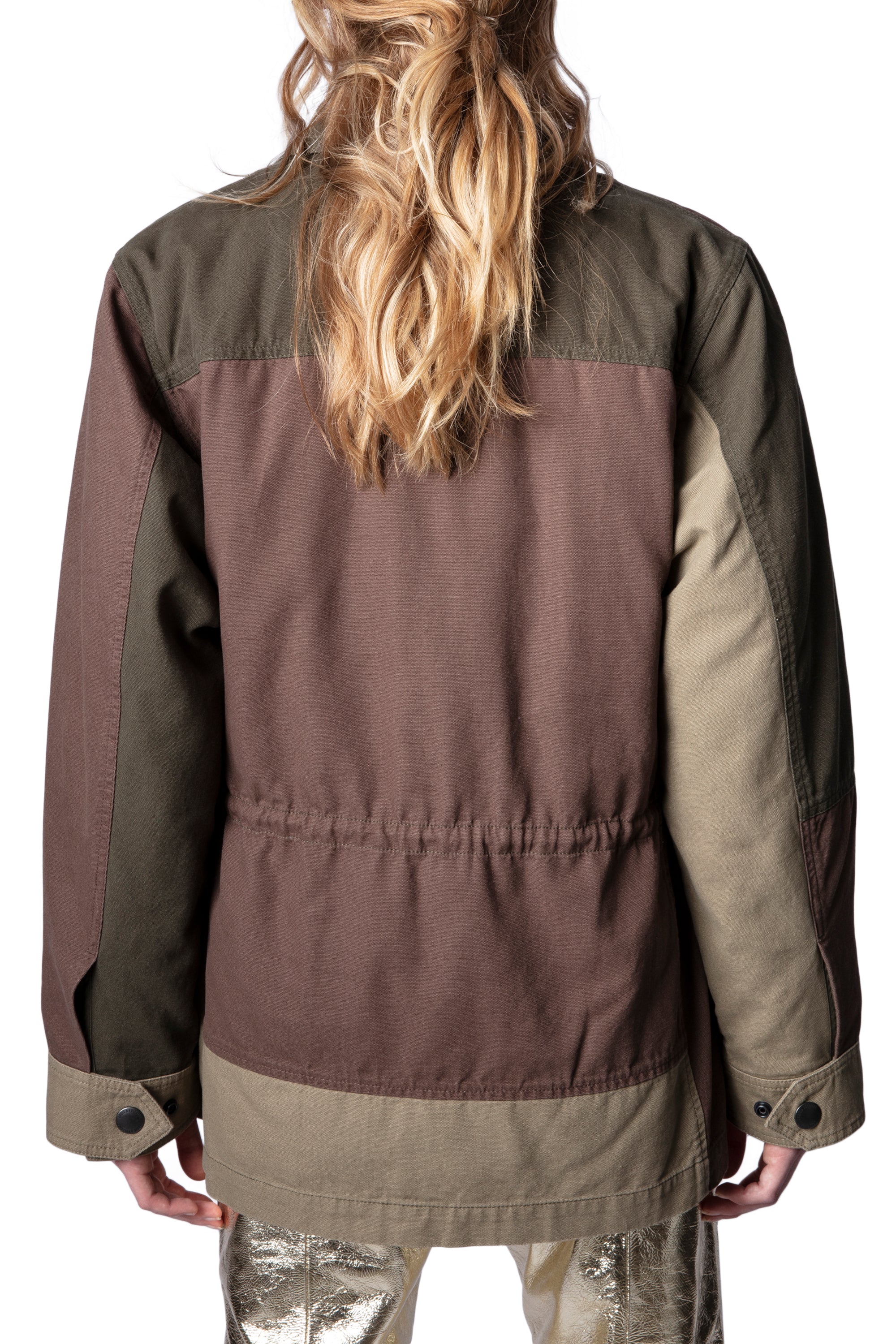 ZHORS LIGNE KAKI KIM PATCH PARKAS