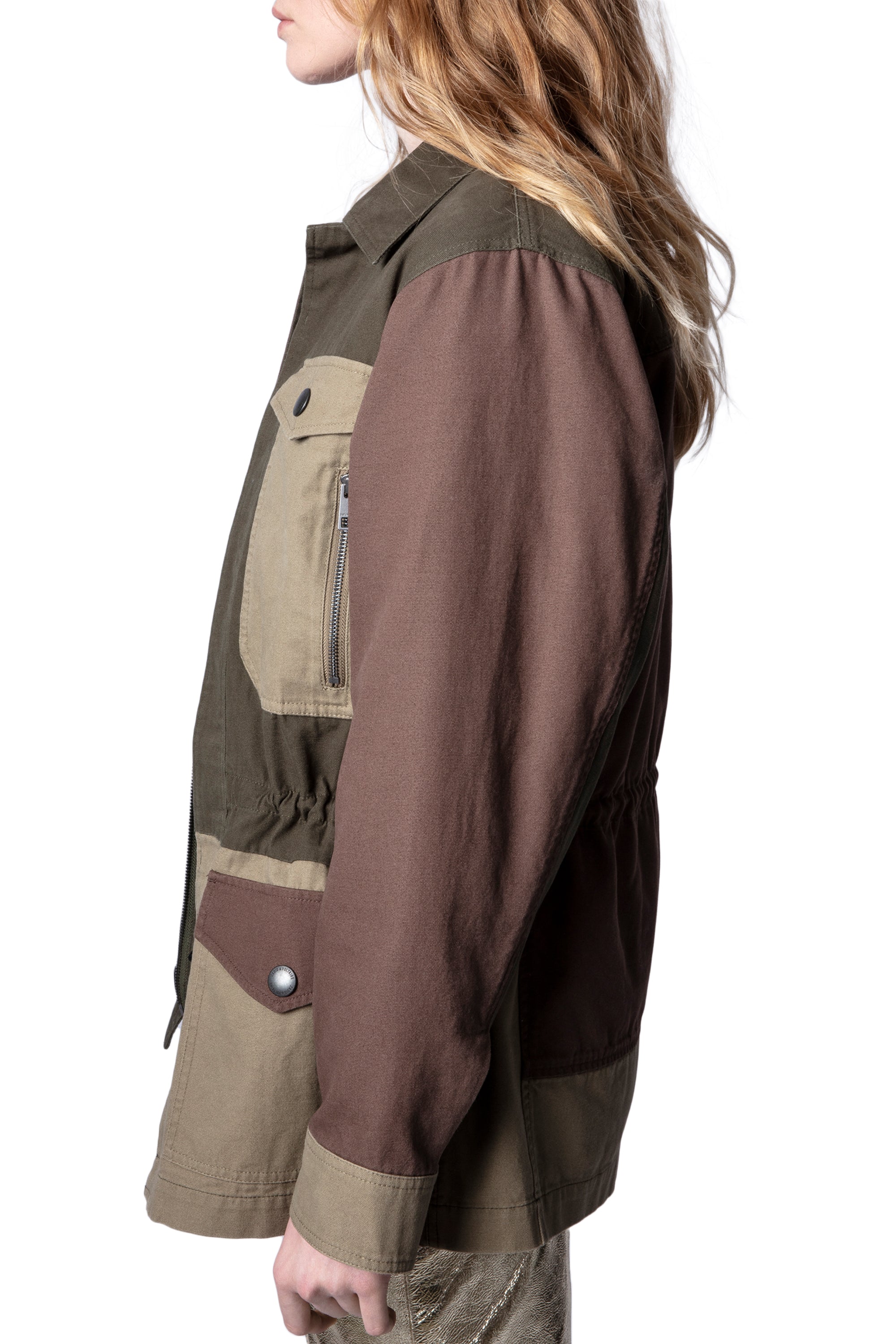 ZHORS LIGNE KAKI KIM PATCH PARKAS