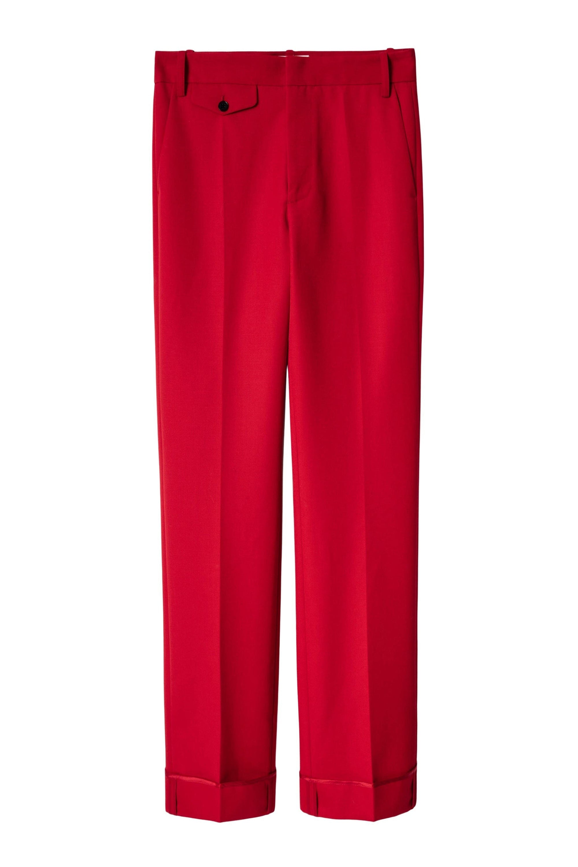 Pantalon Poetia en laine mélangée - Coquelicot