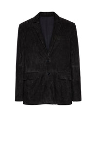Veste Valfried Crinkle en cuir froissé - Marron