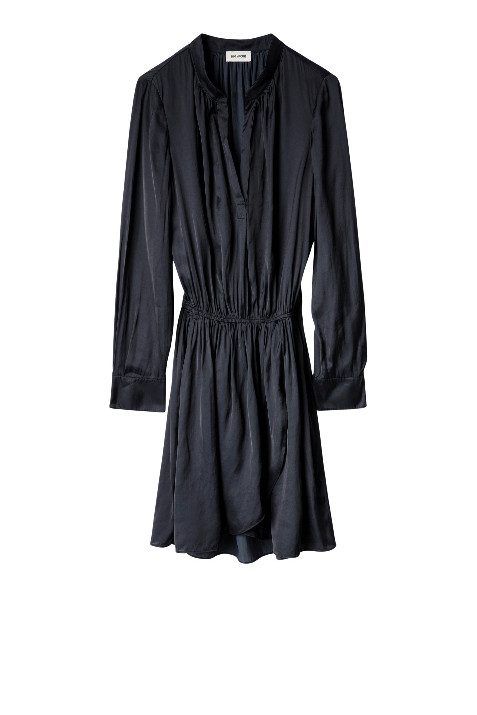 Robe Rinka en satin - Noir