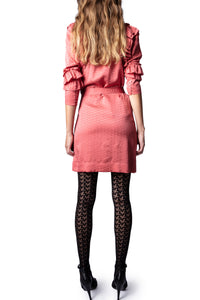 Robe en soie Rio Jac à logo " ZV" - Rose Tea