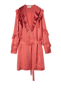 Robe en soie Rio Jac à logo " ZV" - Rose Tea
