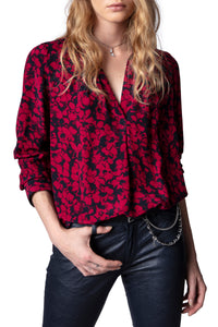 ZHORS LIGNE BORDEAUX TINK BICO FLOWERS TUNIQUE