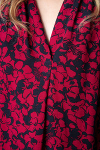 ZHORS LIGNE BORDEAUX TINK BICO FLOWERS TUNIQUE