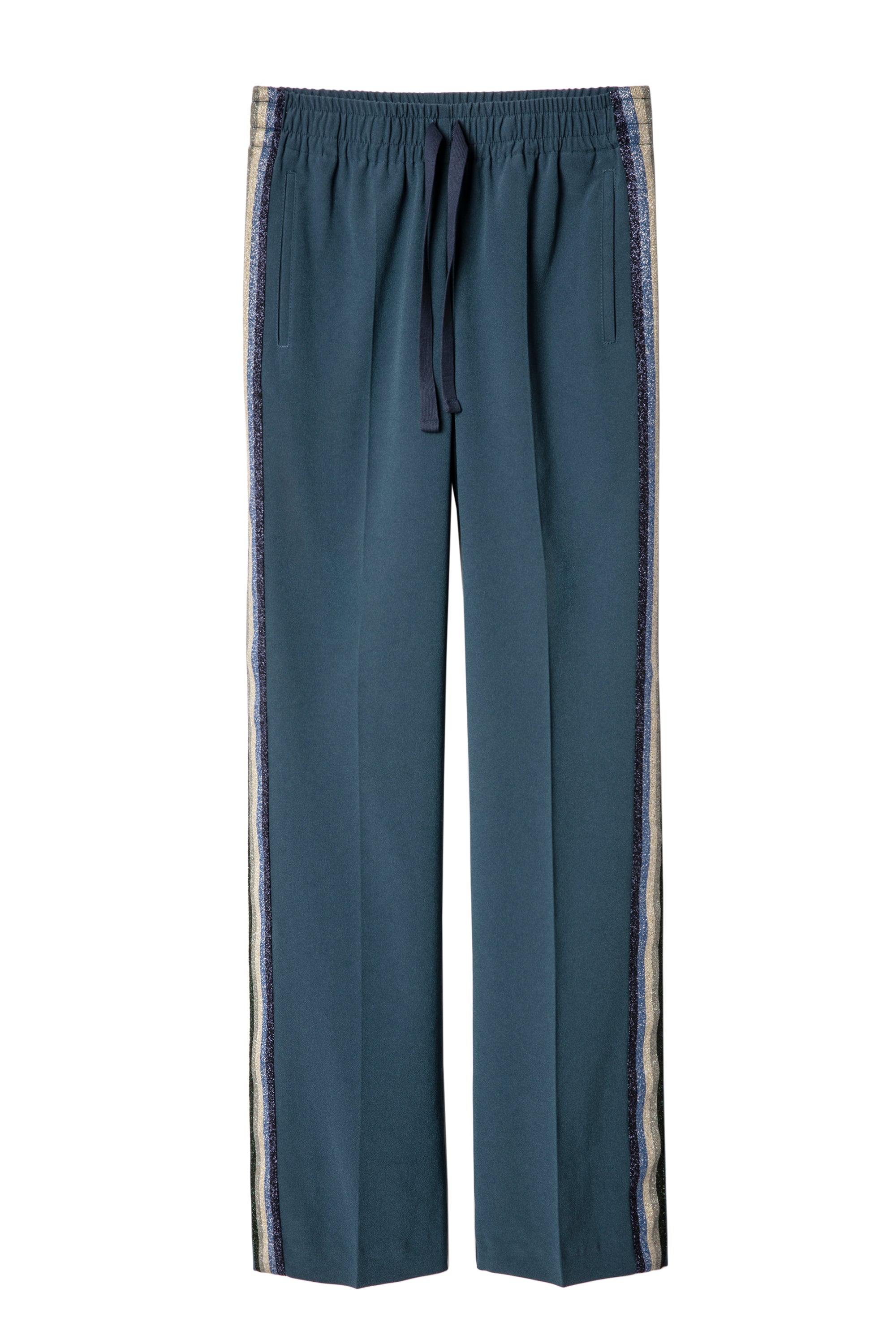 ZHORS LINE BLUE DE GRIS POMY CREPE TROUSERS