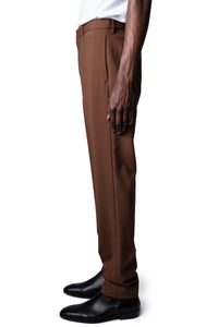 ZHORS LIGNE MARRON PARIS WOOL TECH PANTALON
