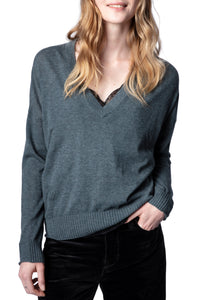 Pull Brumy en cachemire - Bleu De Gris