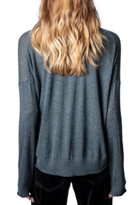 Pull Brumy en cachemire - Bleu De Gris