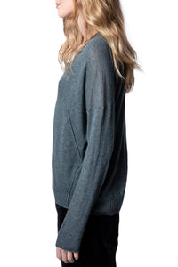 Pull Brumy en cachemire - Bleu De Gris
