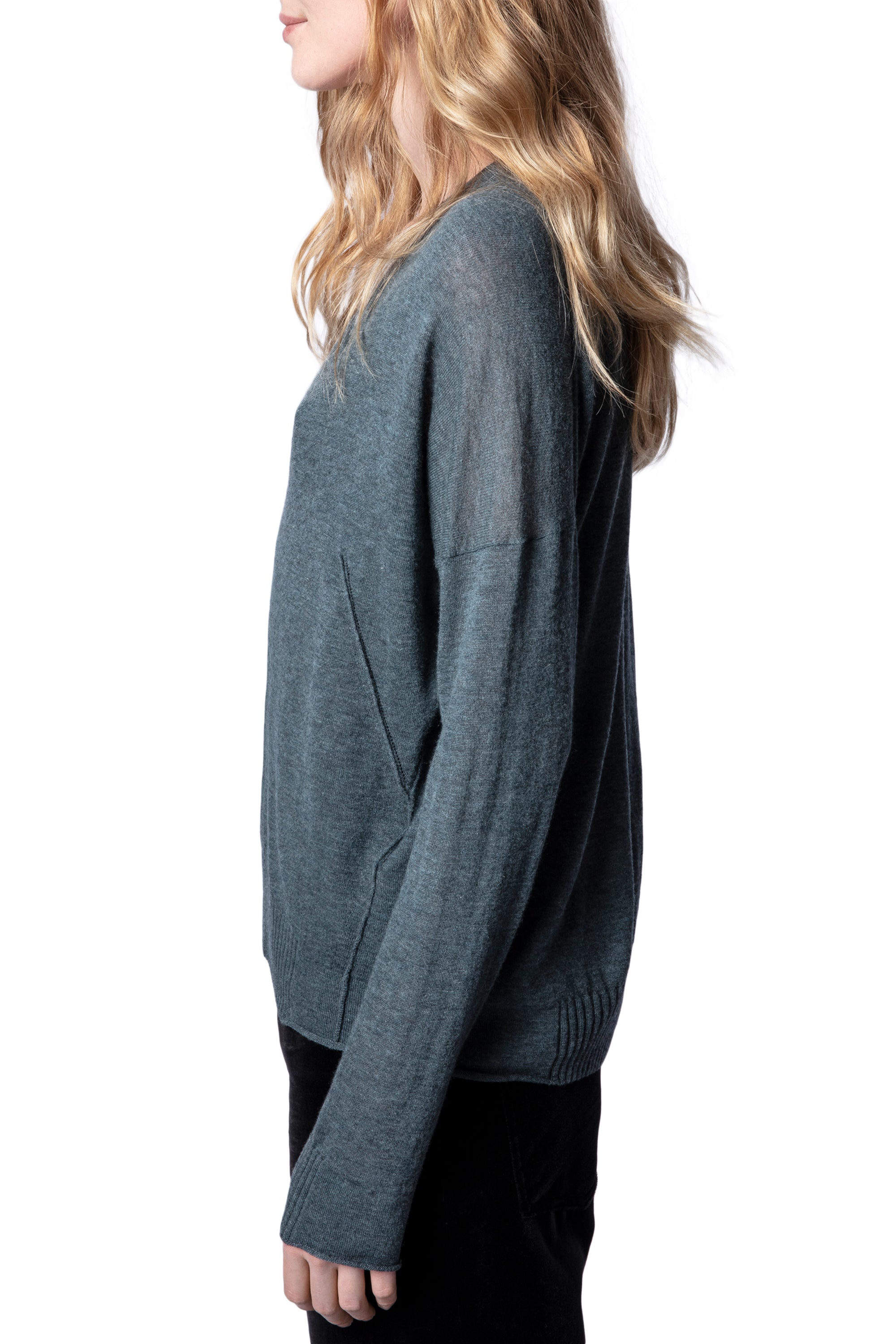 Pull Brumy en cachemire - Bleu De Gris