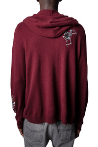 Sweat-shirt Clash en laine - Bordeaux