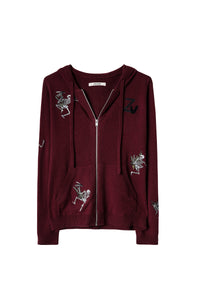 Sweat-shirt Clash en laine - Bordeaux