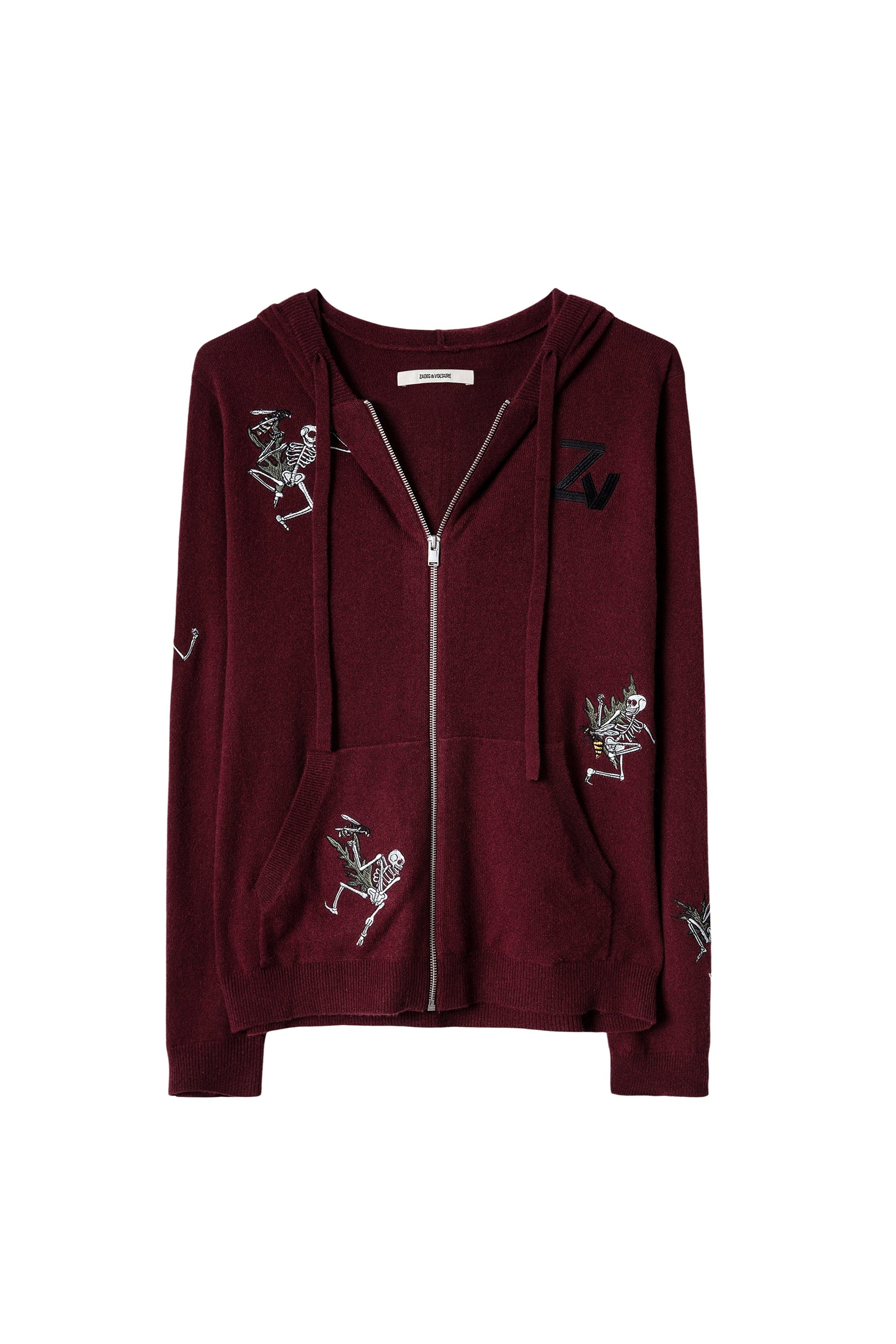 Sweat-shirt Clash en laine - Bordeaux