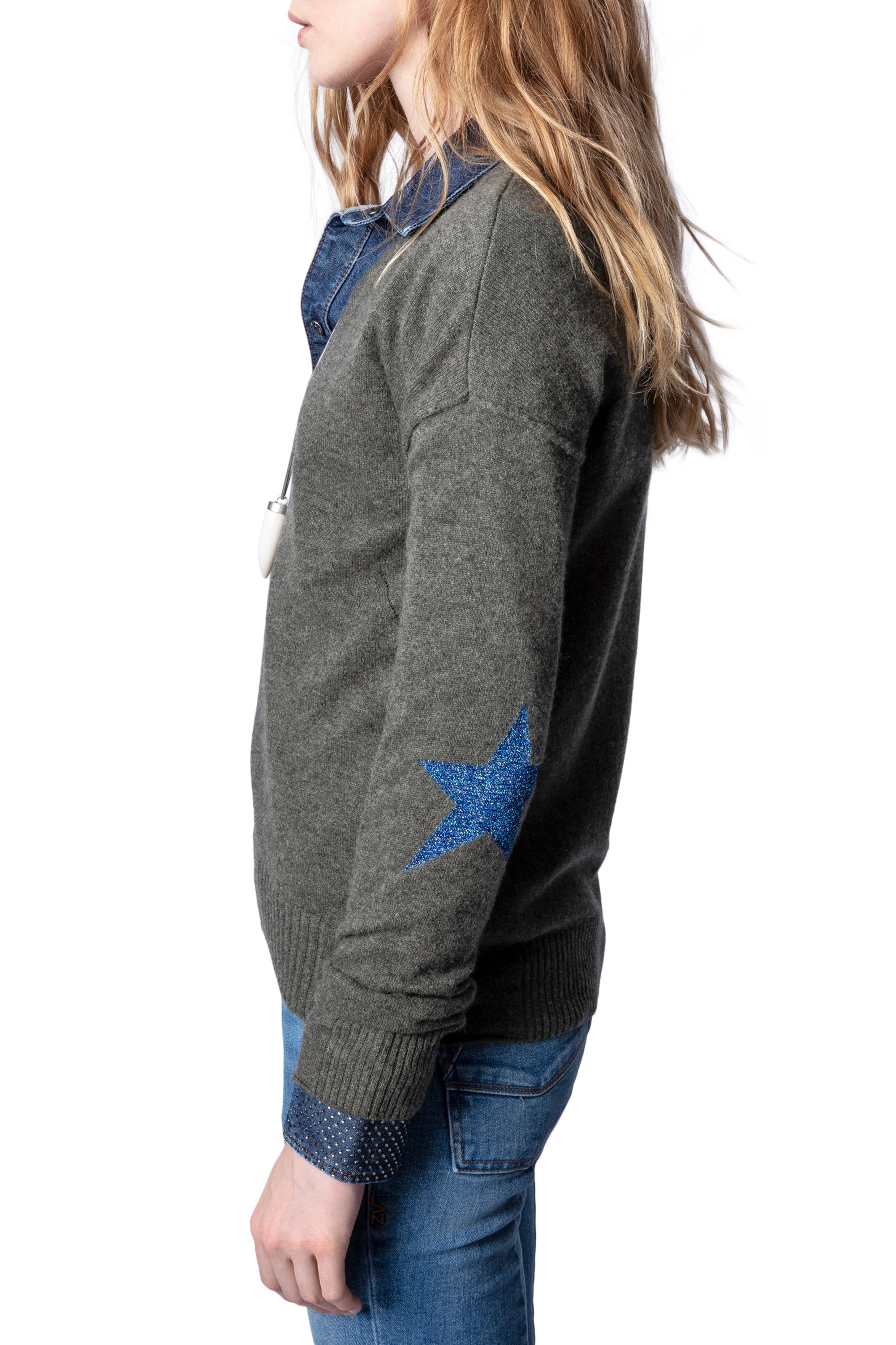 Pull Vivi en cachemire - Kaki Clair