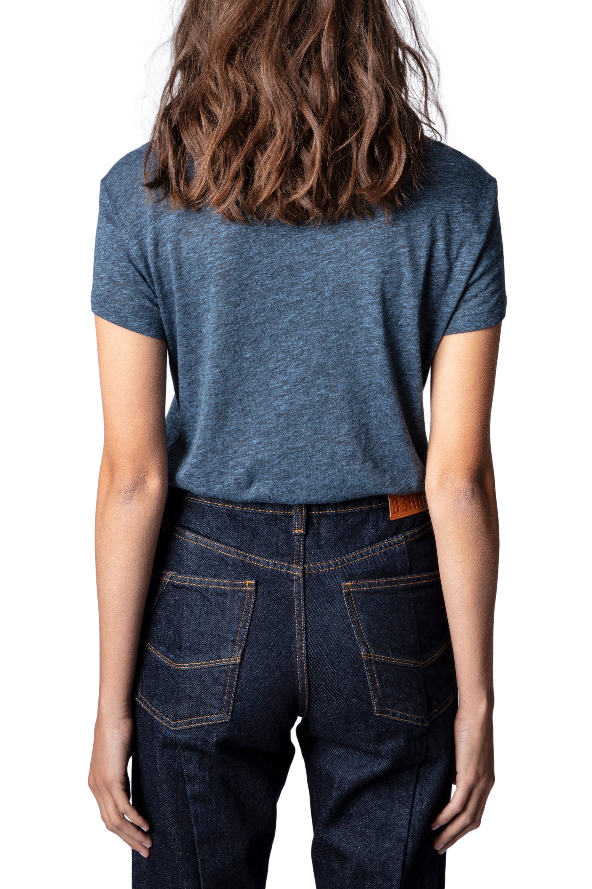 ZHORS LIGNE BLEU UNIFORME WALK AMOUR CHINE OVERDYED TEE-