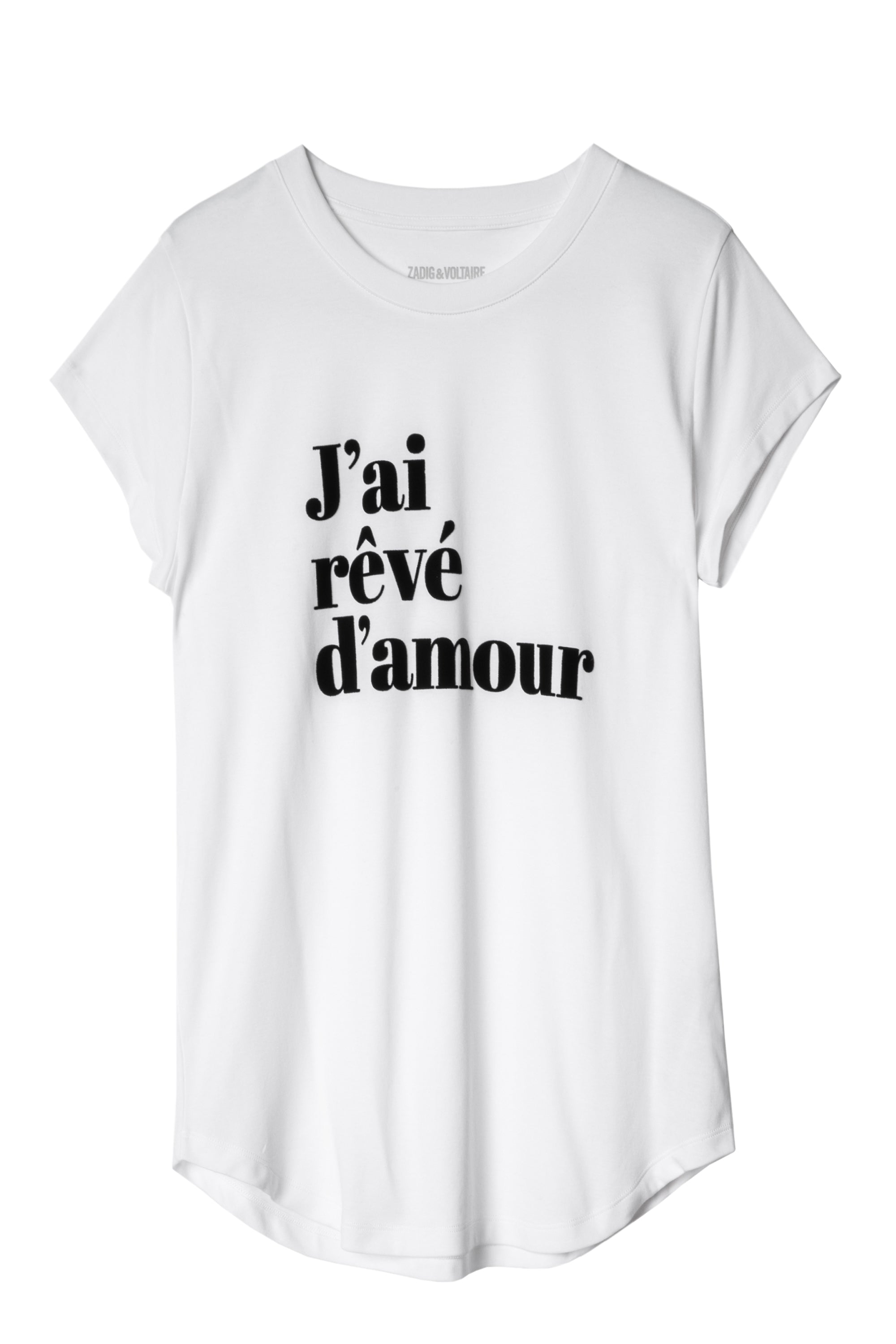 ZHORS LIGNE BLANC WOOP J'AI REVE D'AMOUR T-SHIRT