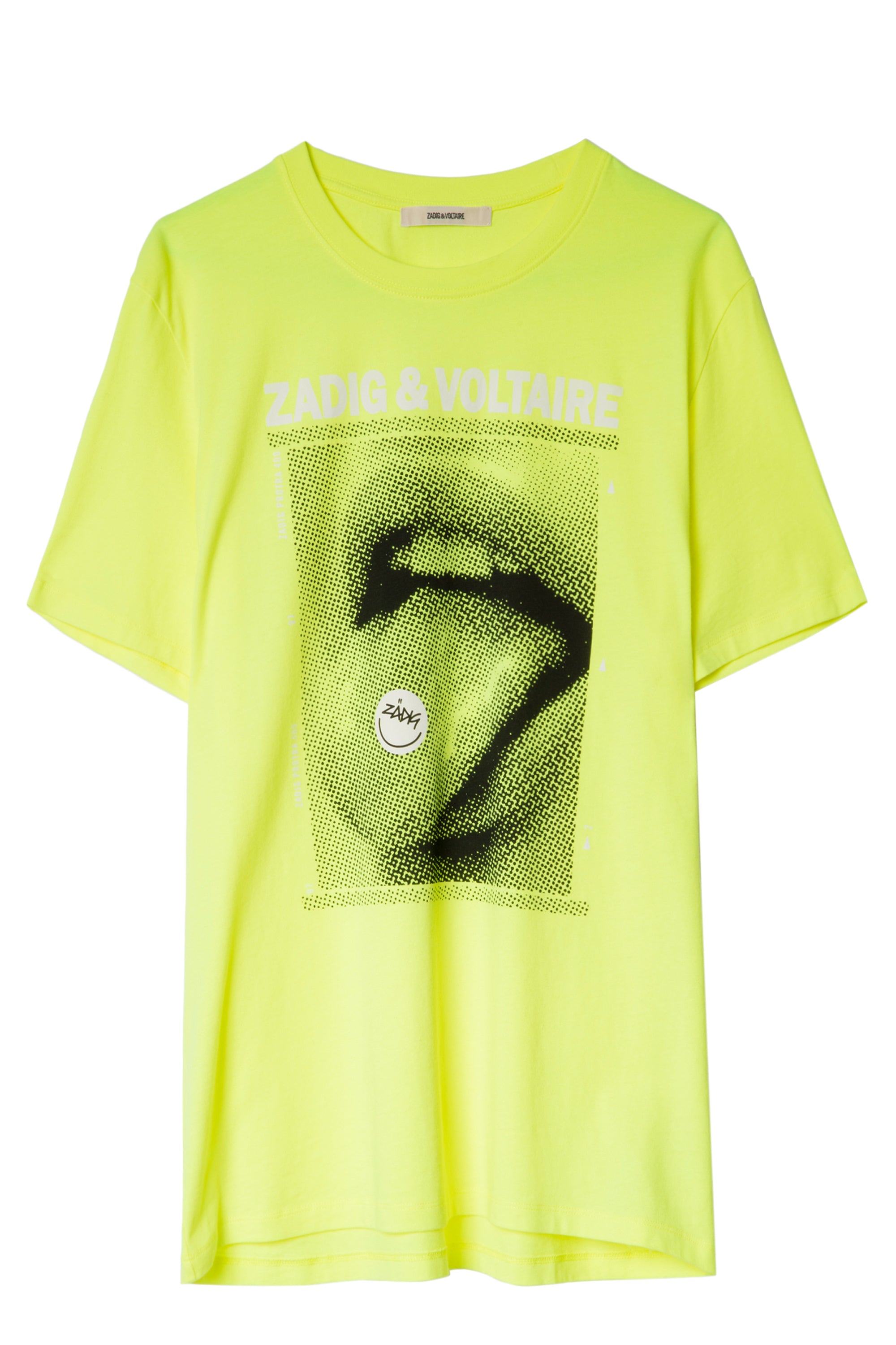 ZHORS LIGNE JAUNE FLUO TED HC PHOTOPRINT HAPPY T-SHIR
