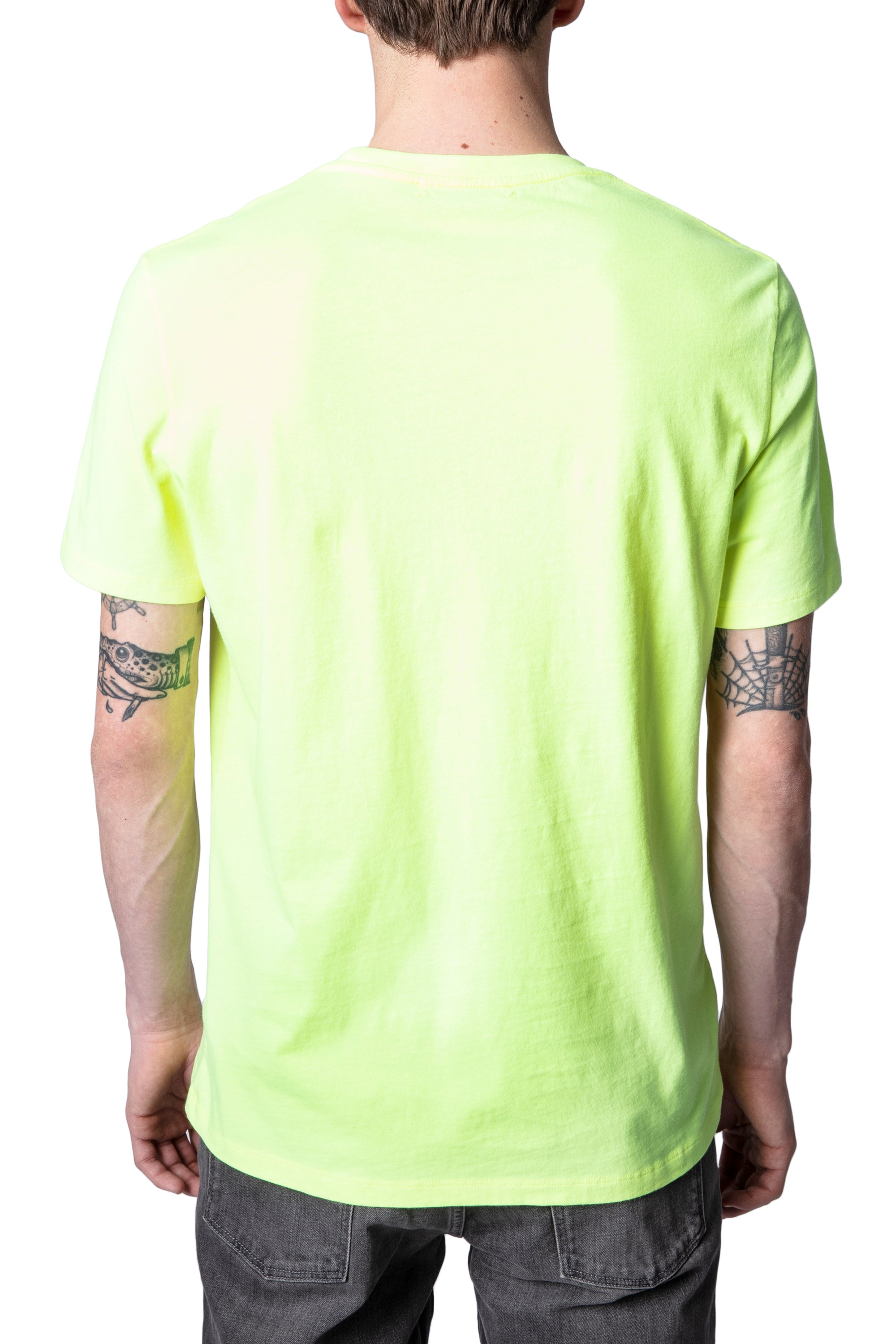 ZHORS LIGNE JAUNE FLUO TED HC PHOTOPRINT HAPPY T-SHIR