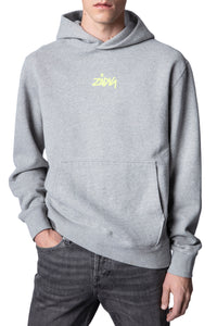 ZHORS LIGNE GRIS CHINE SANCHI PHOTOPRINT HAPPY SWEAT