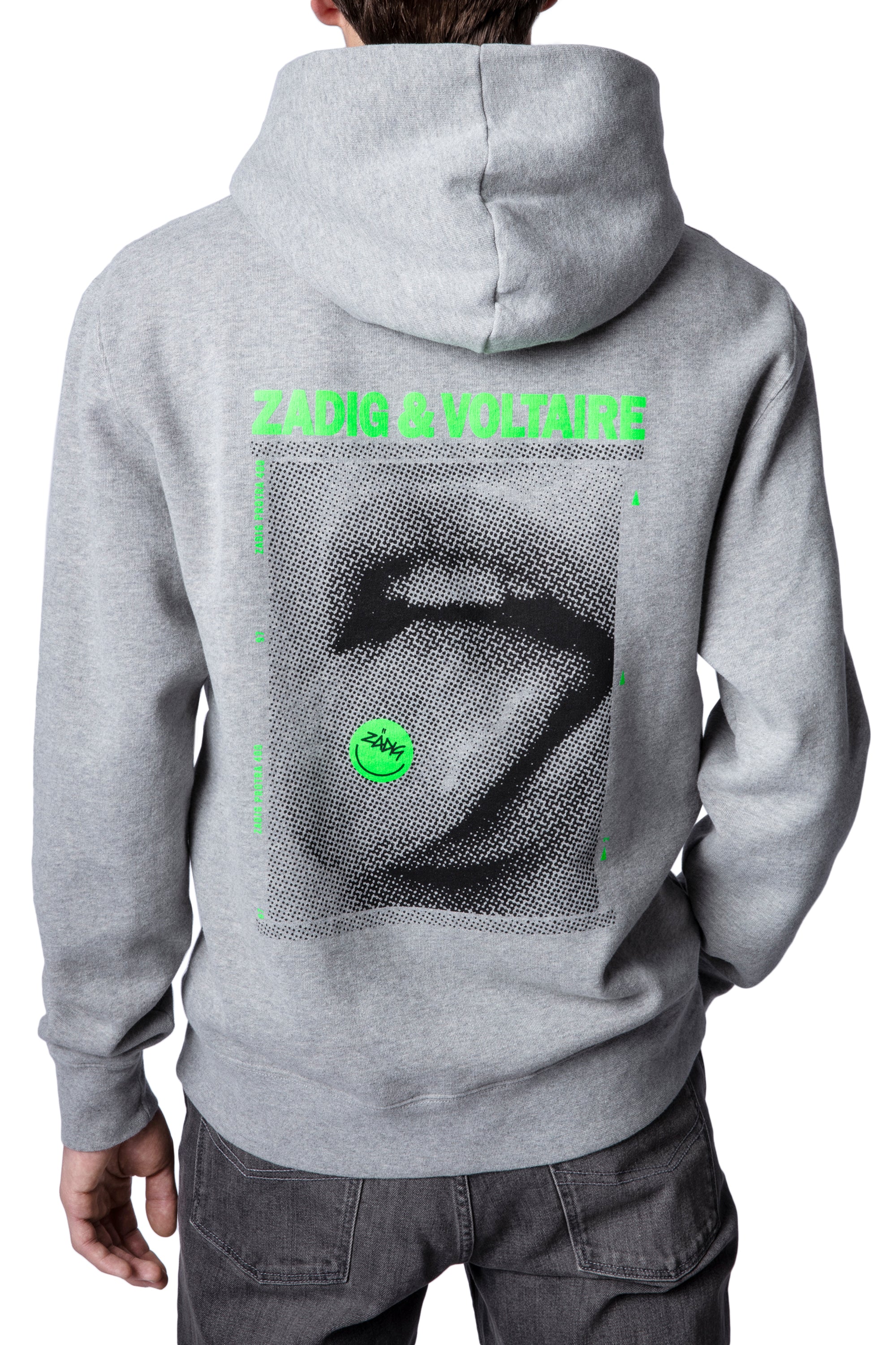 ZHORS LIGNE GRIS CHINE SANCHI PHOTOPRINT HAPPY SWEAT
