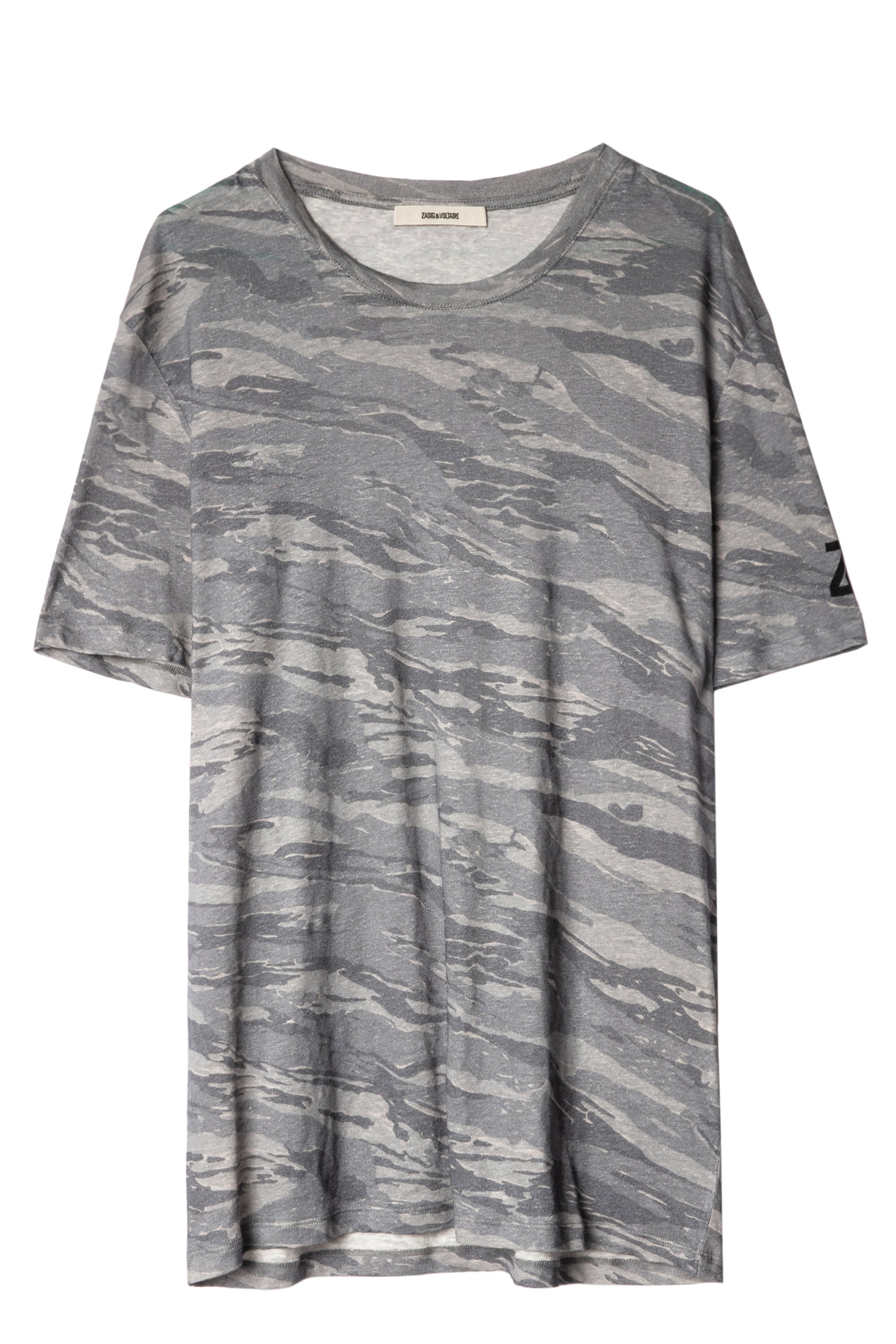 ZHORS LIGNE GRIS CHINE TED LIN AO CAMOU T-SHIRT
