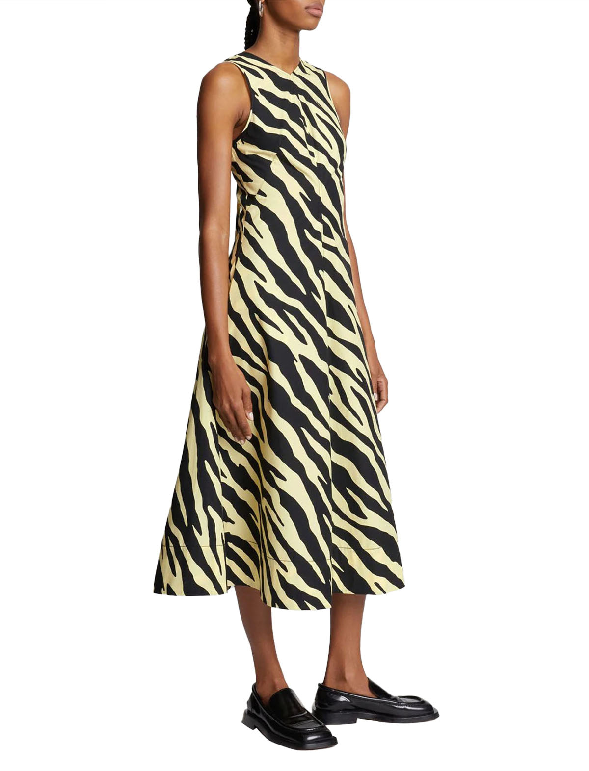 Robe sans manches zébrée en popeline - Black & Butter