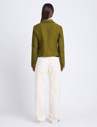 Veste Quinn effet tweed - Olive