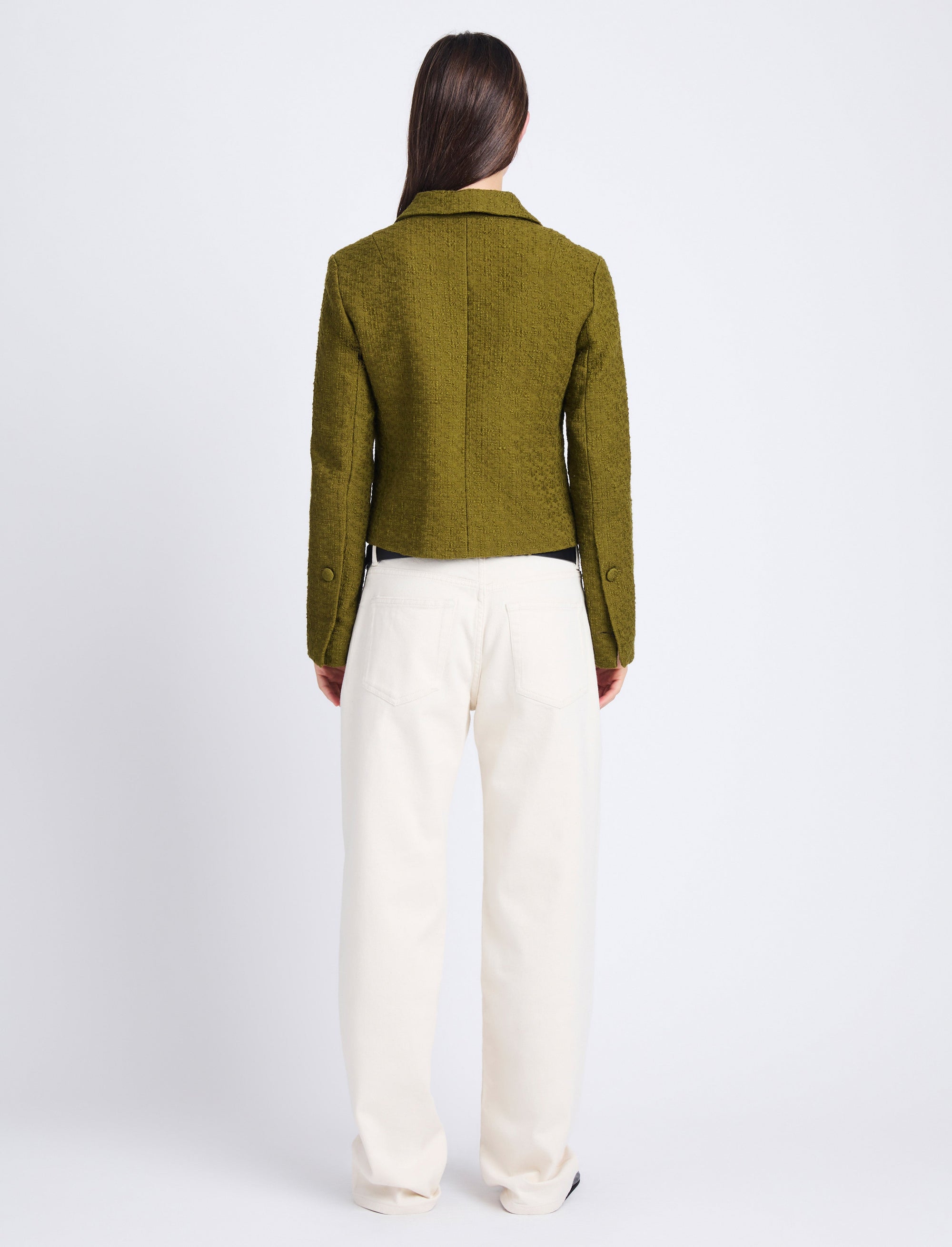Veste Quinn effet tweed - Olive