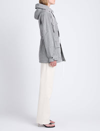 Manteau saharien Nina en coton - Black & Ivory