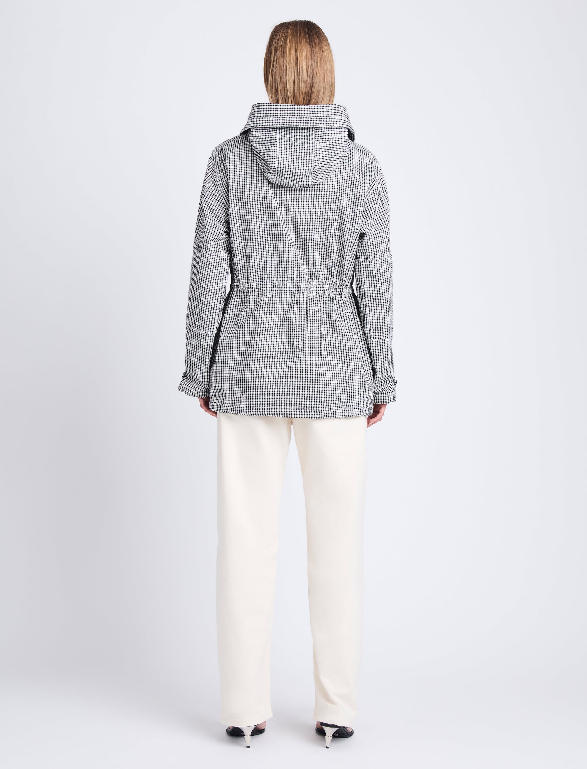Manteau saharien Nina en coton - Black & Ivory