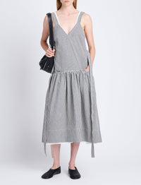 Robe Sasha en coton - Black & Ivory