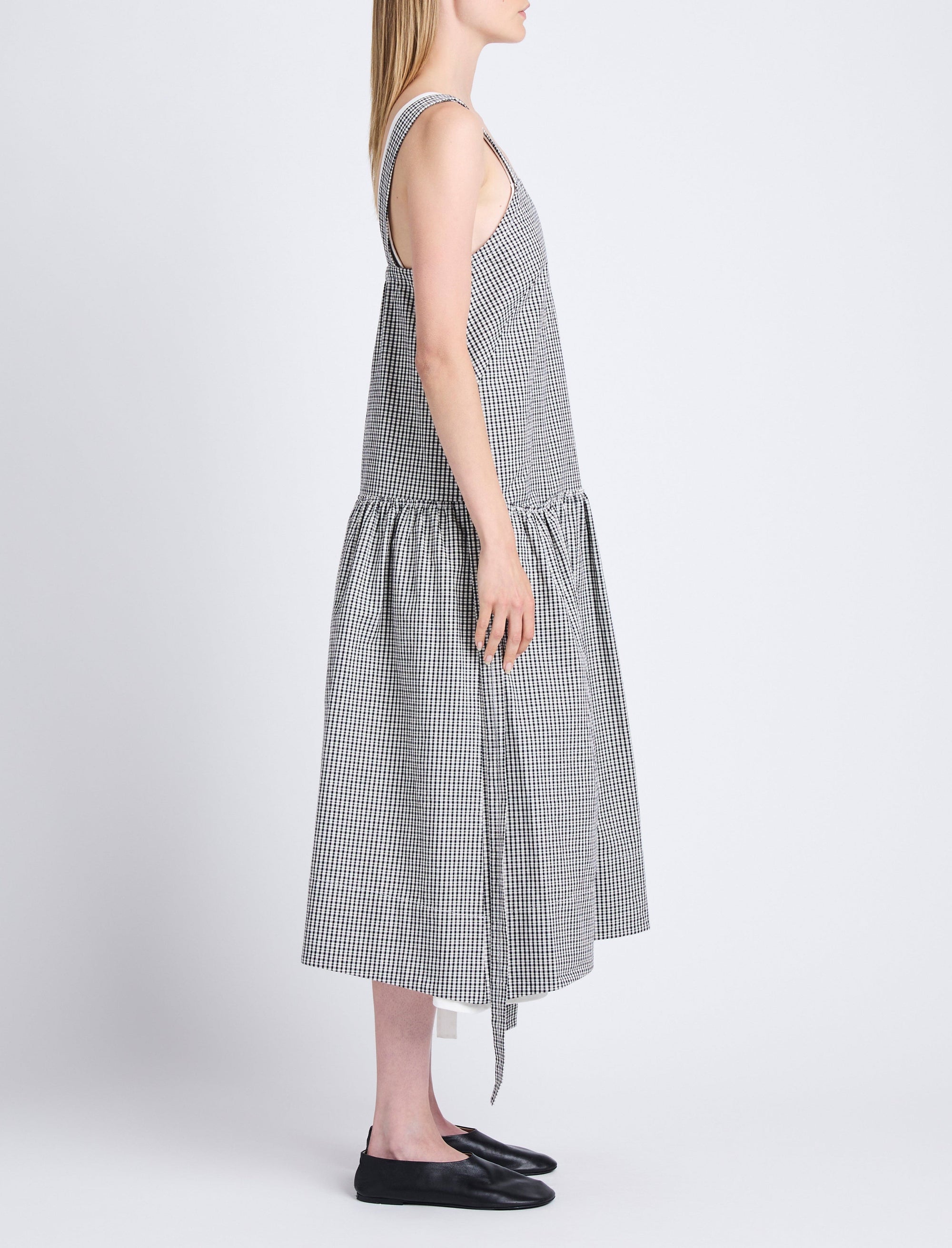 Robe Sasha en coton - Black & Ivory