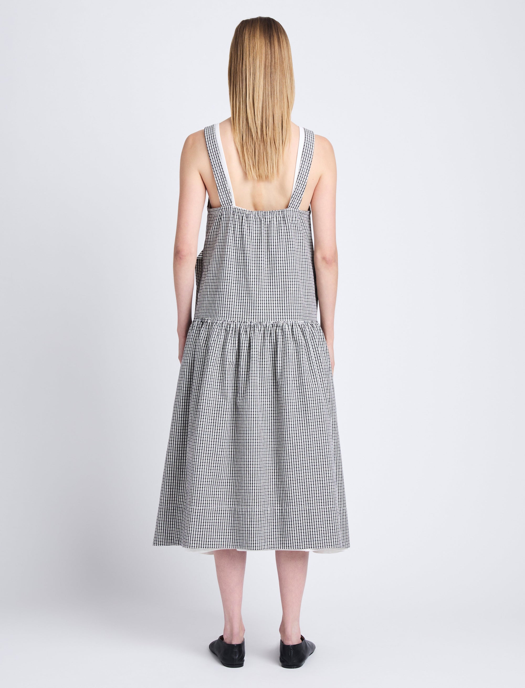 Robe Sasha en coton - Black & Ivory